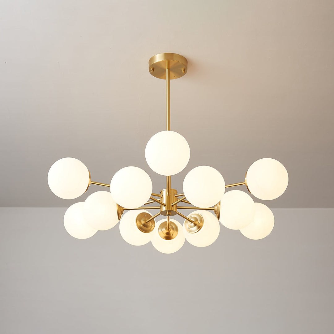 Lustra Lux - Lustre Laiton Sphères de Verre