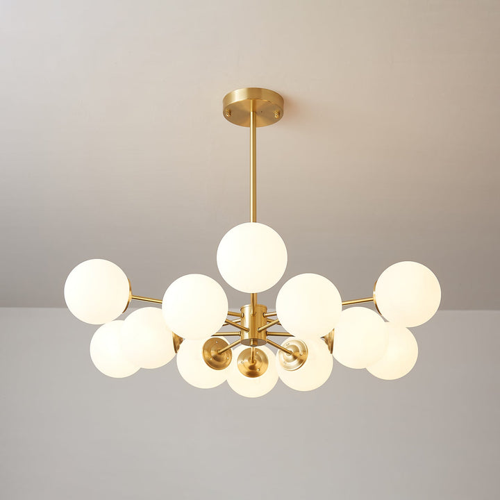Lustra Lux - Lustre Laiton Sphères de Verre
