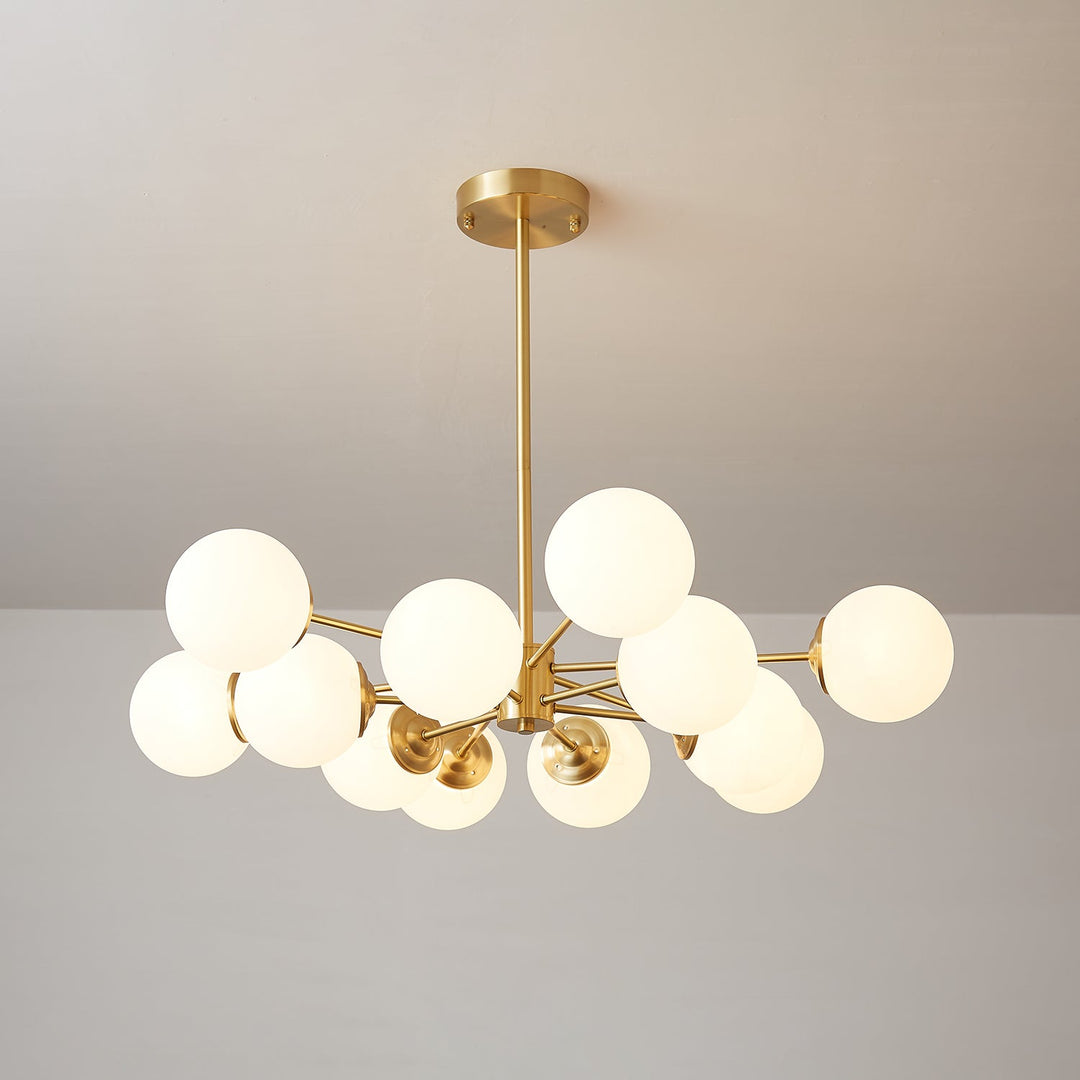 Lustra Lux - Lustre Laiton Sphères de Verre