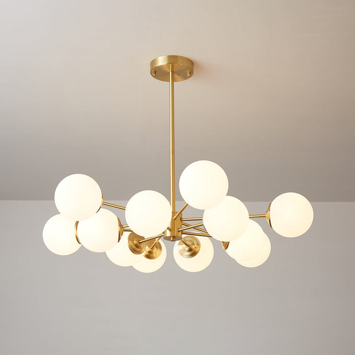 Lustra Lux - Lustre Laiton Sphères de Verre