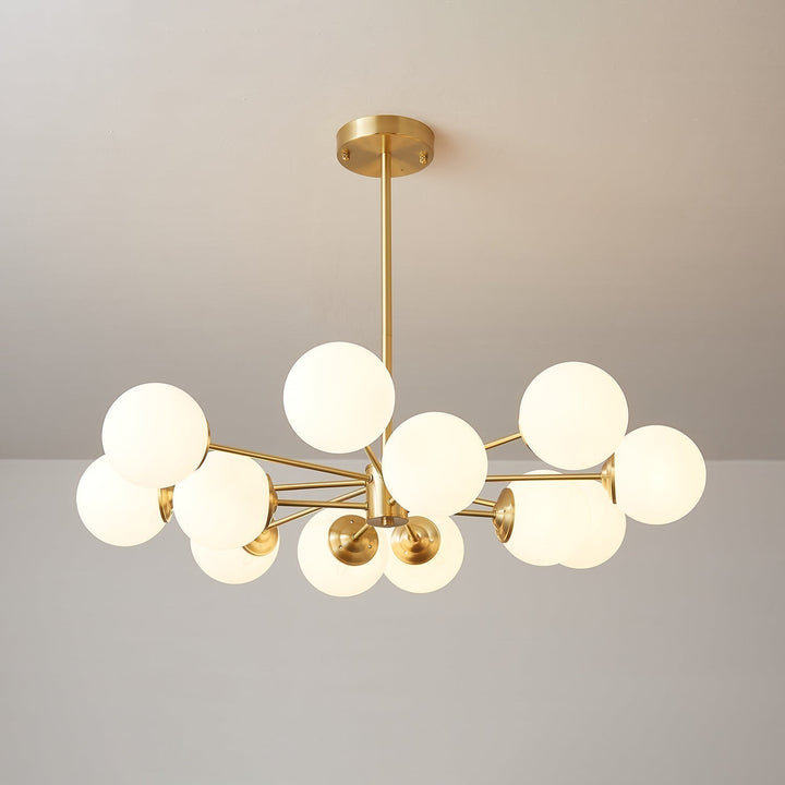 Lustra Lux - Lustre Laiton Sphères de Verre