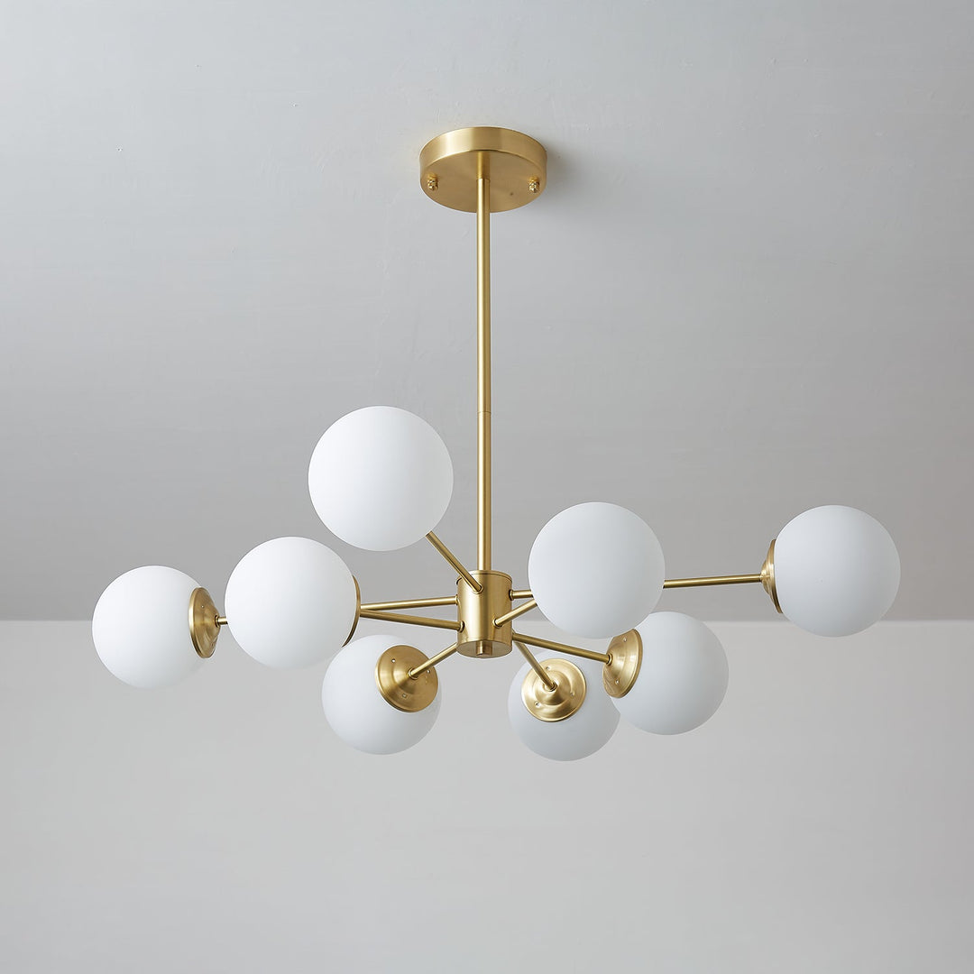 Lustra Lux - Lustre Laiton Sphères de Verre