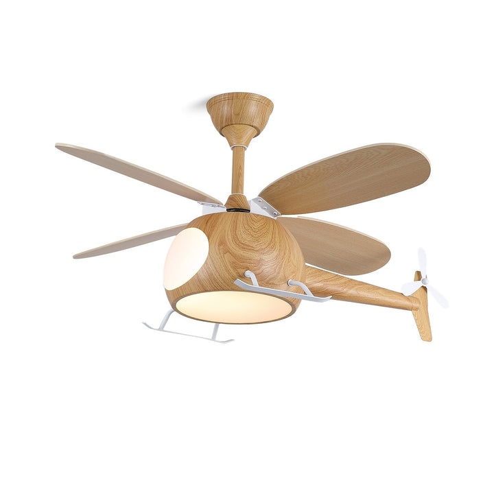 Ventilateur de Plafond et Luminaire Aviara — Bois Moderne pour Chambre d'Enfant