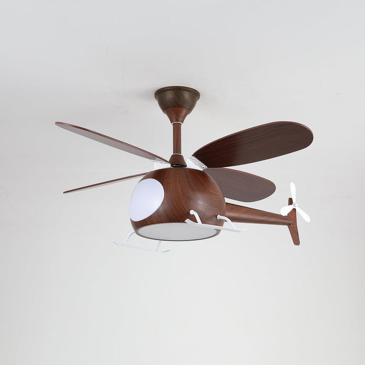Ventilateur de Plafond et Luminaire Aviara — Bois Moderne pour Chambre d'Enfant