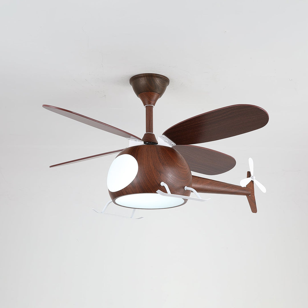 Ventilateur de Plafond et Luminaire Aviara — Bois Moderne pour Chambre d'Enfant