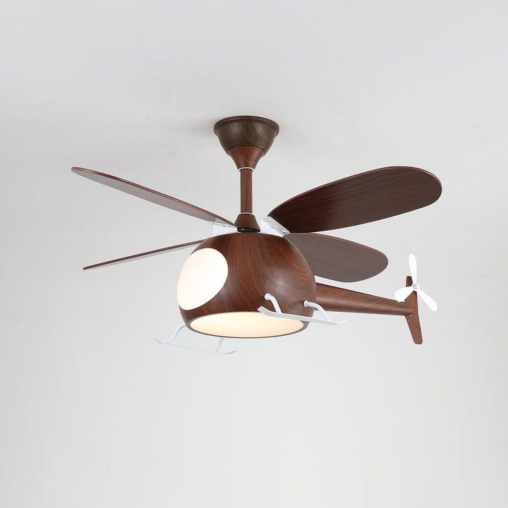 Ventilateur de Plafond et Luminaire Aviara — Bois Moderne pour Chambre d'Enfant