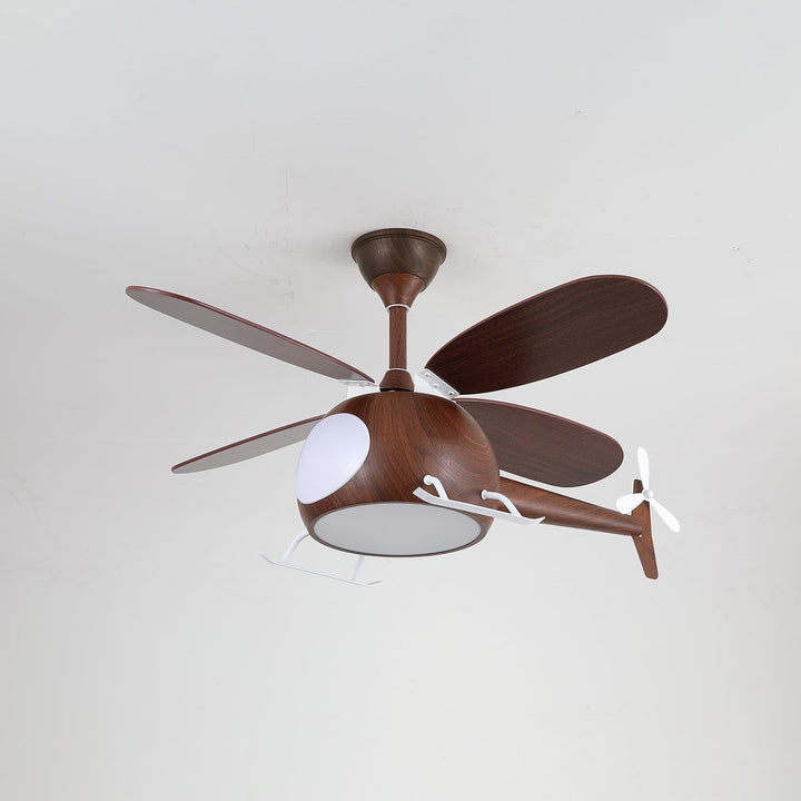 Ventilateur de Plafond et Luminaire Aviara — Bois Moderne pour Chambre d'Enfant