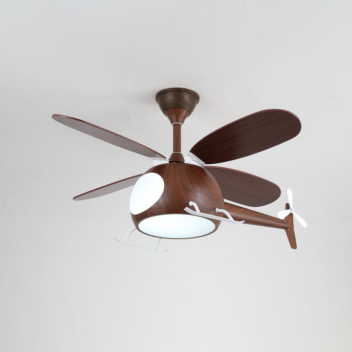Ventilateur de Plafond et Luminaire Aviara — Bois Moderne pour Chambre d'Enfant