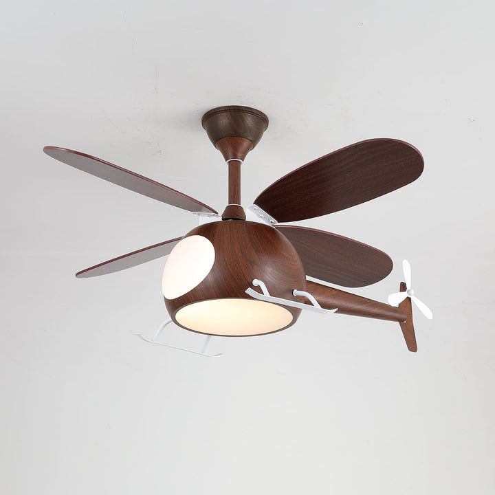 Ventilateur de Plafond et Luminaire Aviara — Bois Moderne pour Chambre d'Enfant