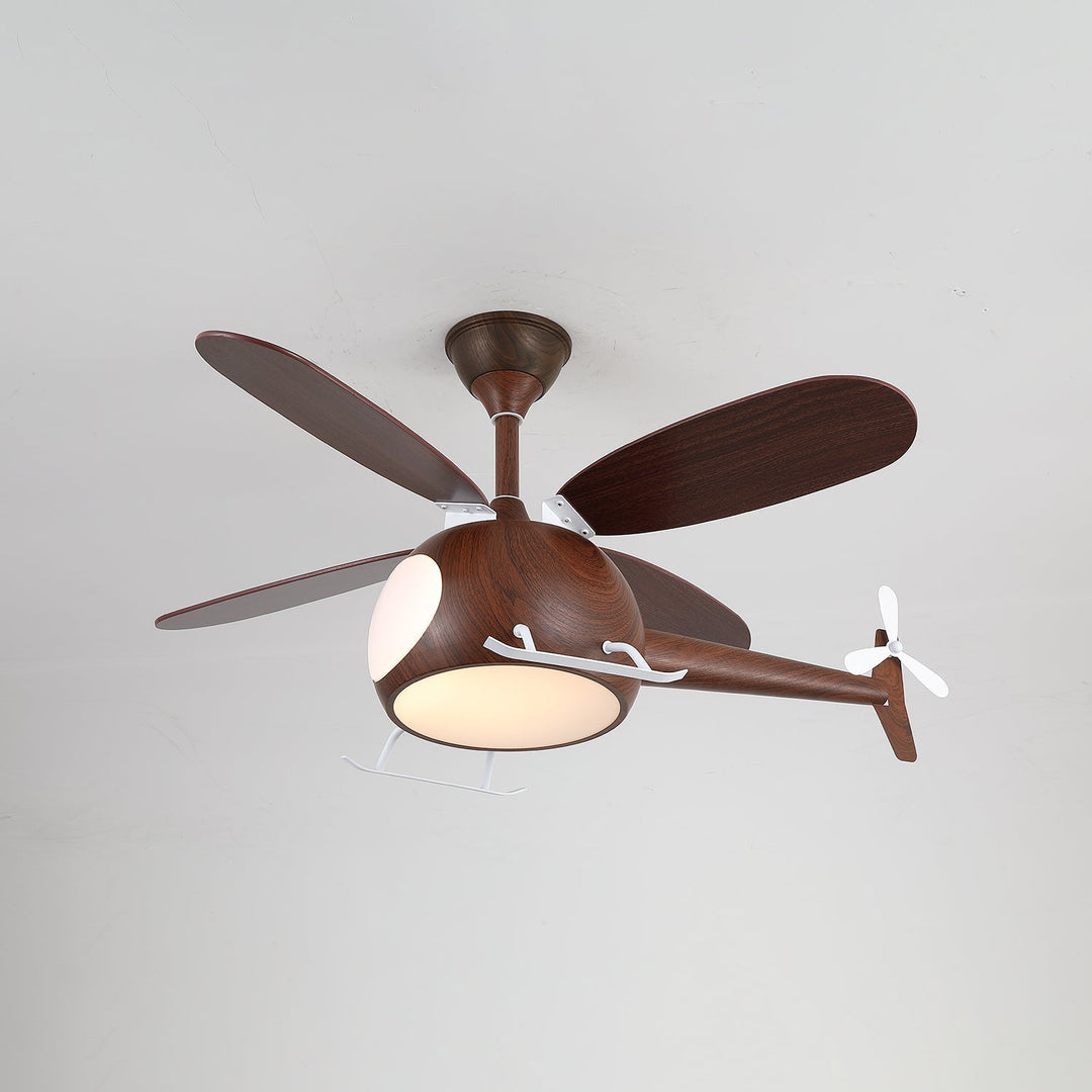 Ventilateur de Plafond et Luminaire Aviara — Bois Moderne pour Chambre d'Enfant