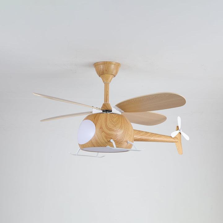 Ventilateur de Plafond et Luminaire Aviara — Bois Moderne pour Chambre d'Enfant