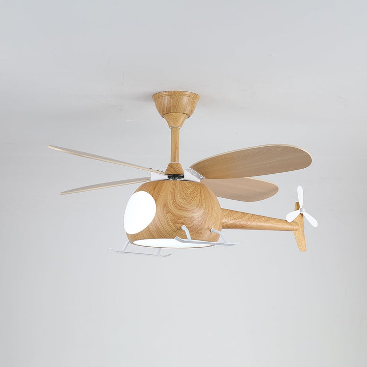 Ventilateur de Plafond et Luminaire Aviara — Bois Moderne pour Chambre d'Enfant