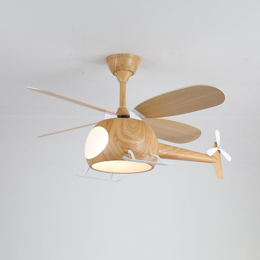 Ventilateur de Plafond et Luminaire Aviara — Bois Moderne pour Chambre d'Enfant
