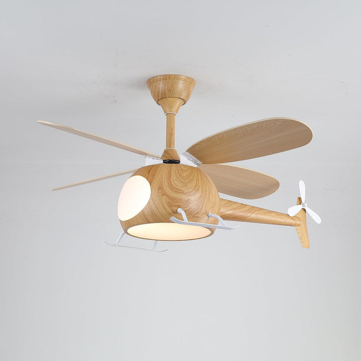 Ventilateur de Plafond et Luminaire Aviara — Bois Moderne pour Chambre d'Enfant