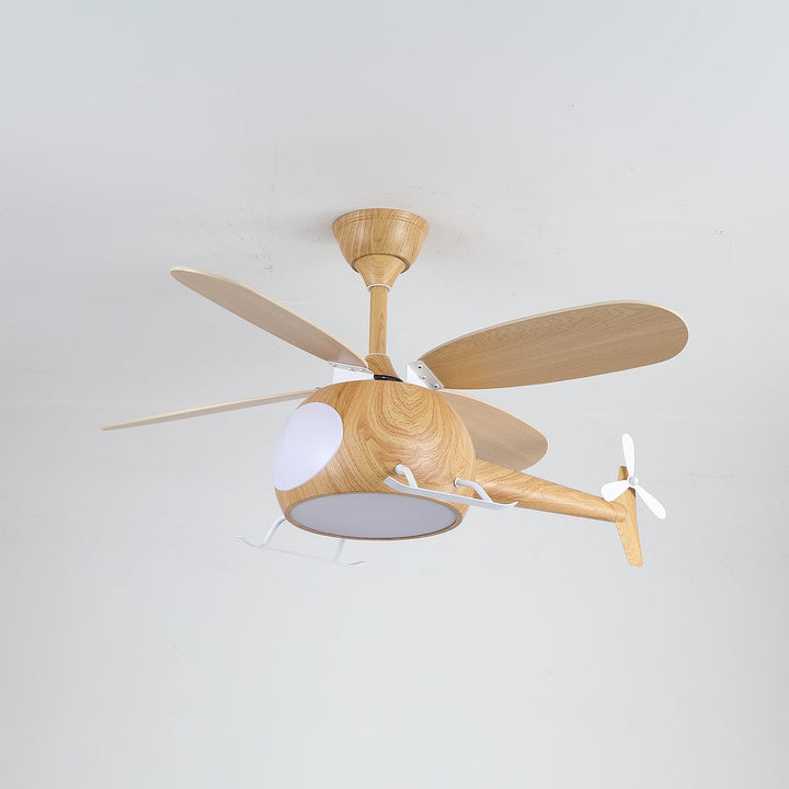 Ventilateur de Plafond et Luminaire Aviara — Bois Moderne pour Chambre d'Enfant