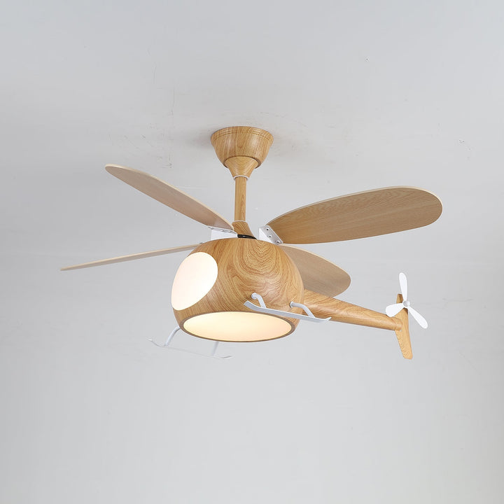 Ventilateur de Plafond et Luminaire Aviara — Bois Moderne pour Chambre d'Enfant