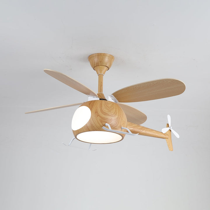 Ventilateur de Plafond et Luminaire Aviara — Bois Moderne pour Chambre d'Enfant