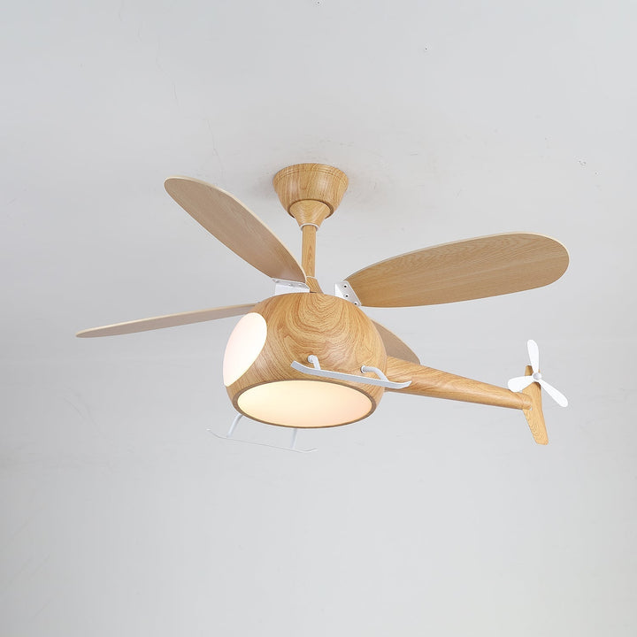 Ventilateur de Plafond et Luminaire Aviara — Bois Moderne pour Chambre d'Enfant