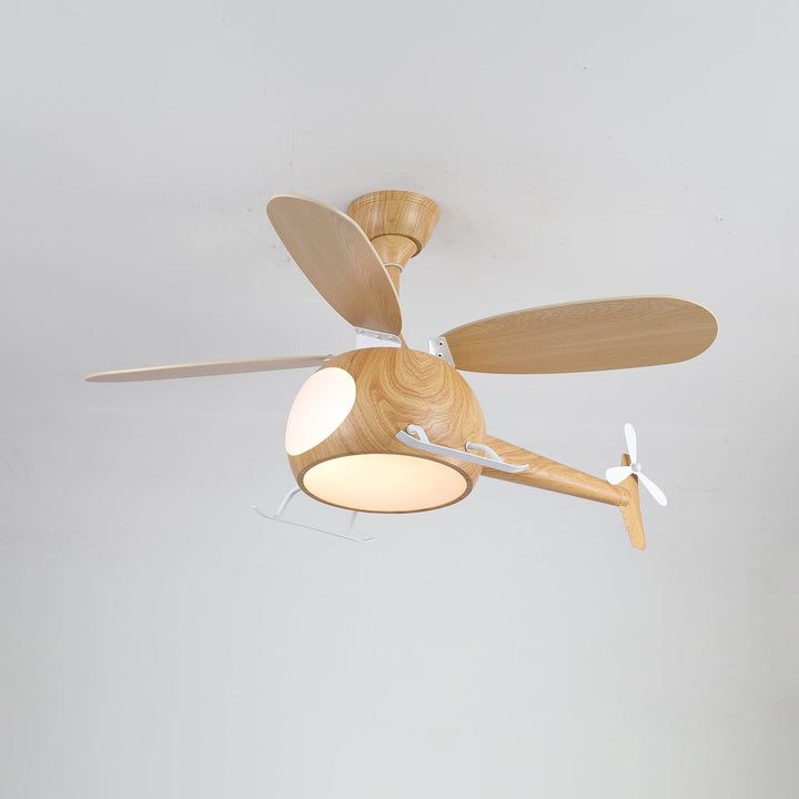 Ventilateur de Plafond et Luminaire Aviara — Bois Moderne pour Chambre d'Enfant