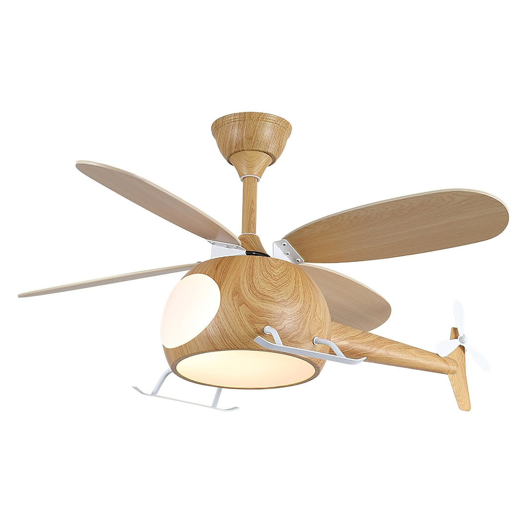 Ventilateur de Plafond et Luminaire Aviara — Bois Moderne pour Chambre d'Enfant
