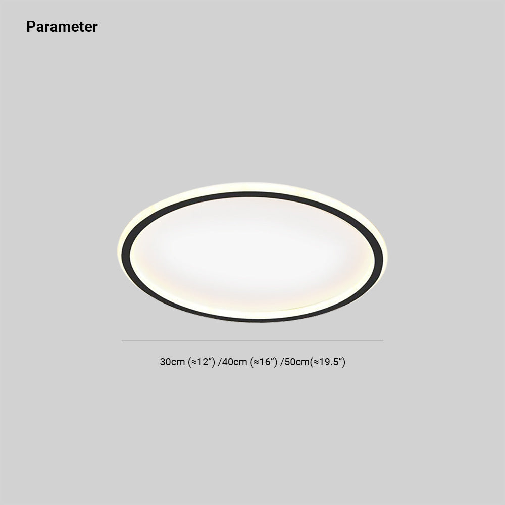 Arisha Cercle Vide - Plafonnier Rond Blanc