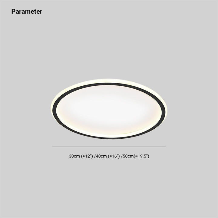Arisha Cercle Vide - Plafonnier Rond Blanc
