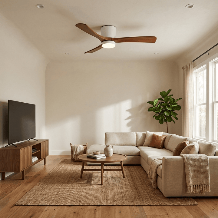 Ventilateur de Plafond Ezra en Bois avec Lumière