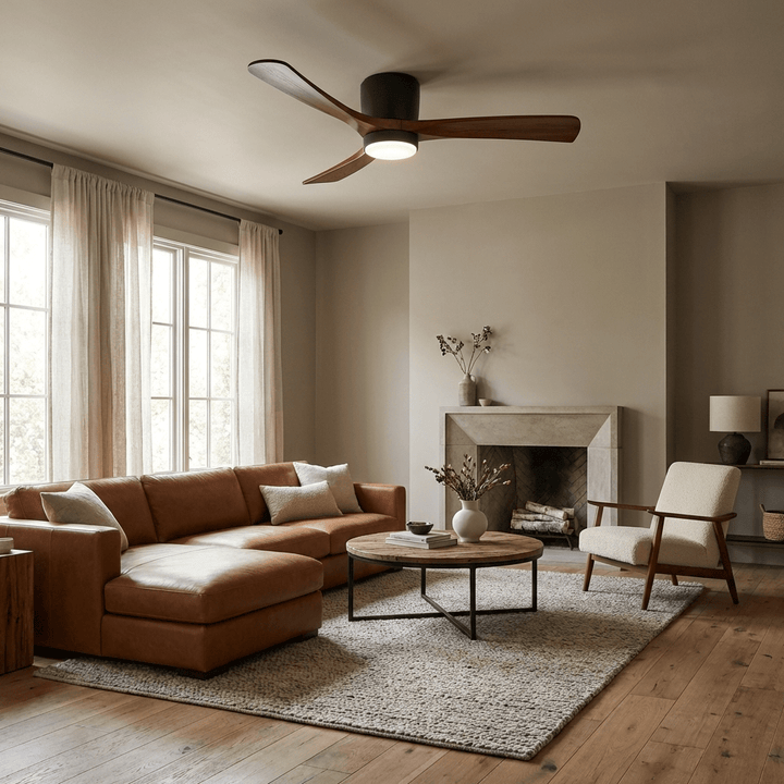 Ventilateur de Plafond Ezra en Bois avec Lumière