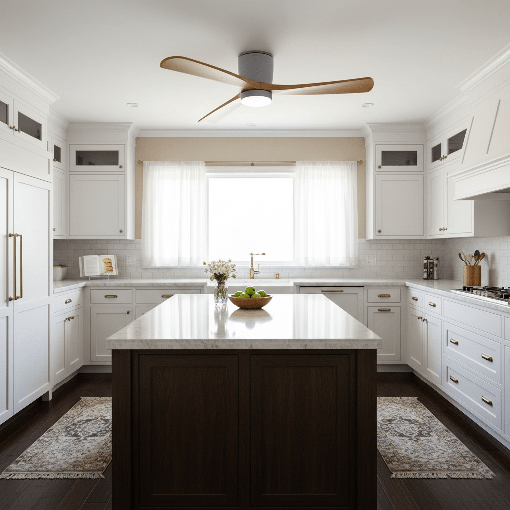 Ventilateur de Plafond Ezra en Bois avec Lumière