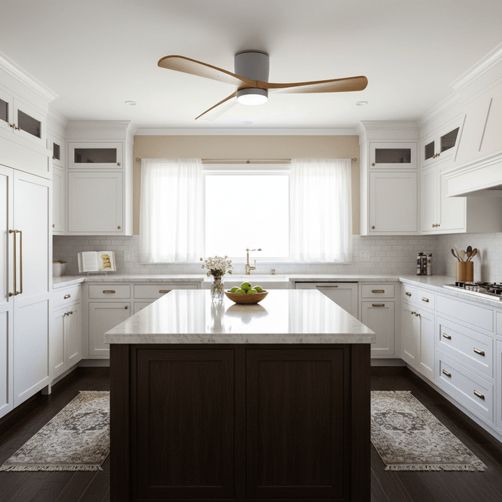 Ventilateur de Plafond Ezra en Bois avec Lumière