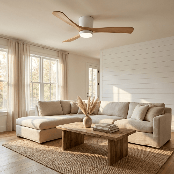 Ventilateur de Plafond Ezra en Bois avec Lumière