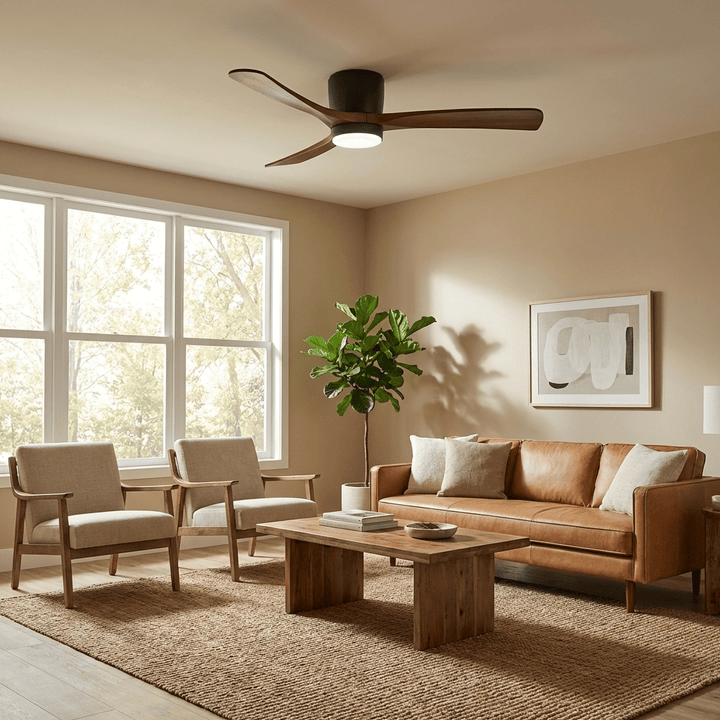 Ventilateur de Plafond Ezra en Bois avec Lumière