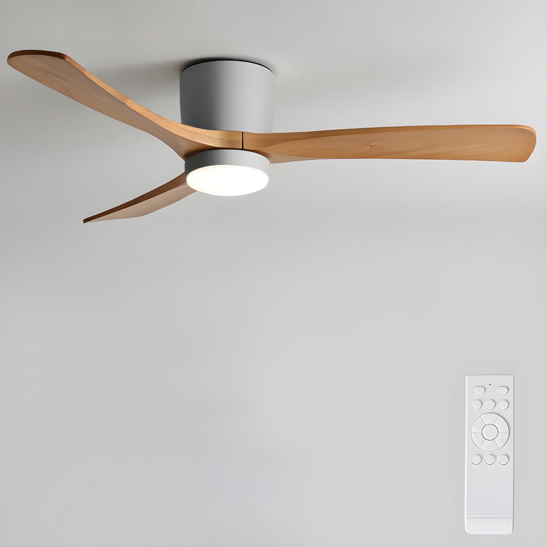 Ventilateur de Plafond Ezra en Bois avec Lumière