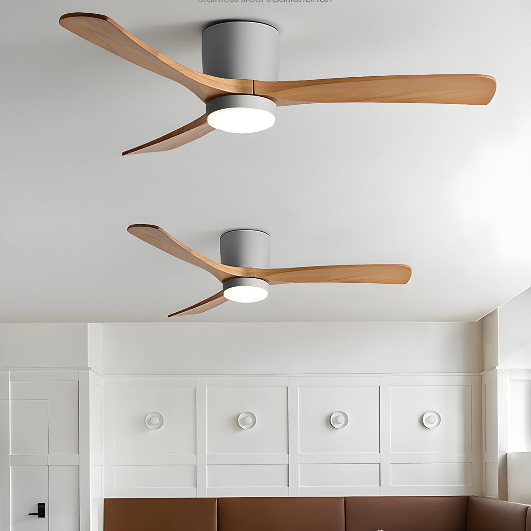Ventilateur de Plafond Ezra en Bois avec Lumière
