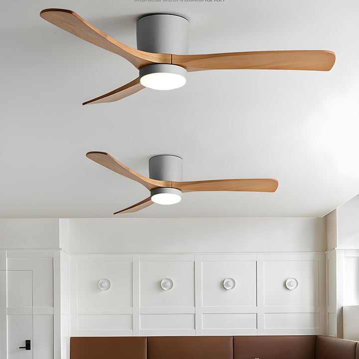 Ventilateur de Plafond Ezra en Bois avec Lumière