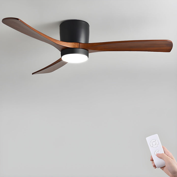 Ventilateur de Plafond Ezra en Bois avec Lumière