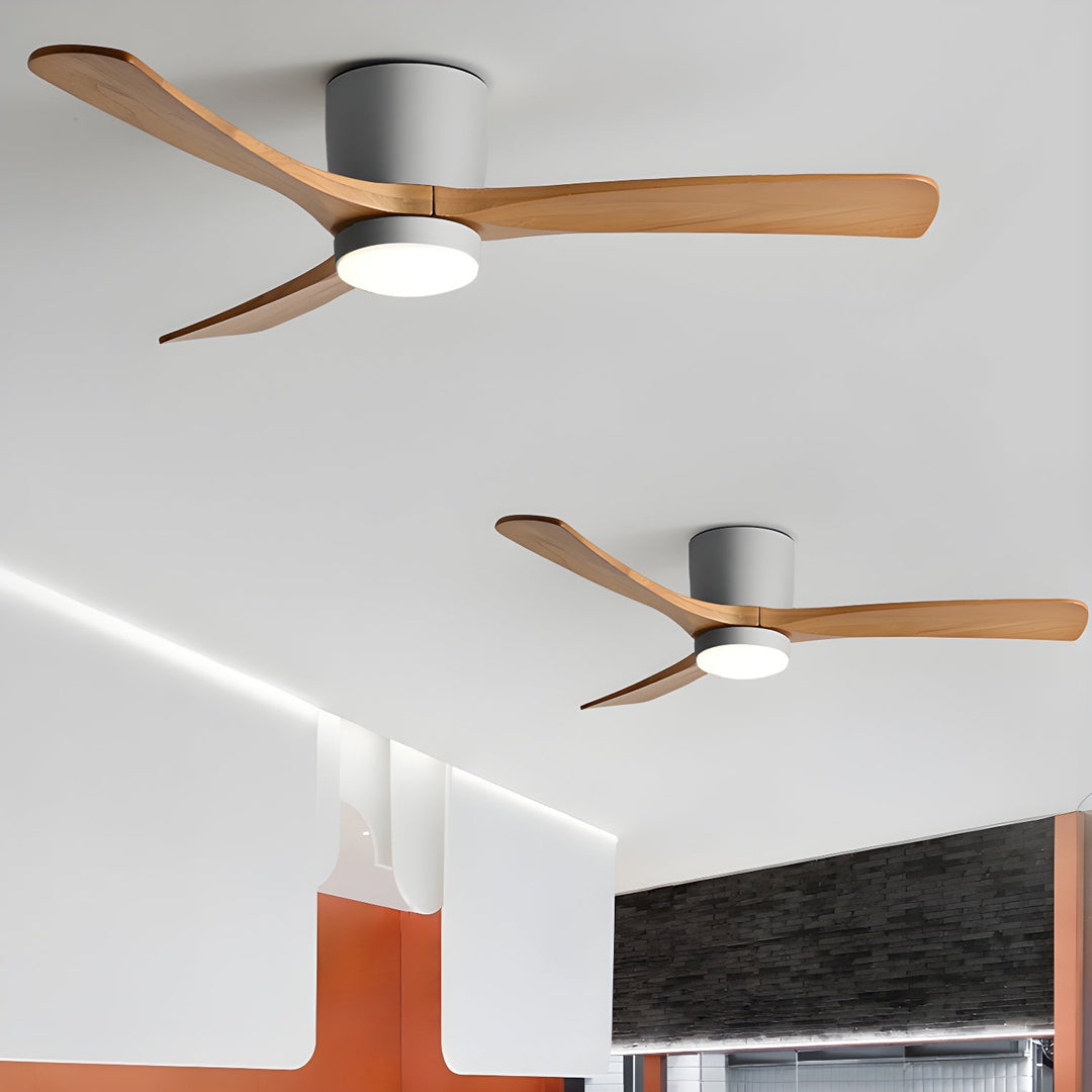 Ventilateur de Plafond Ezra en Bois avec Lumière