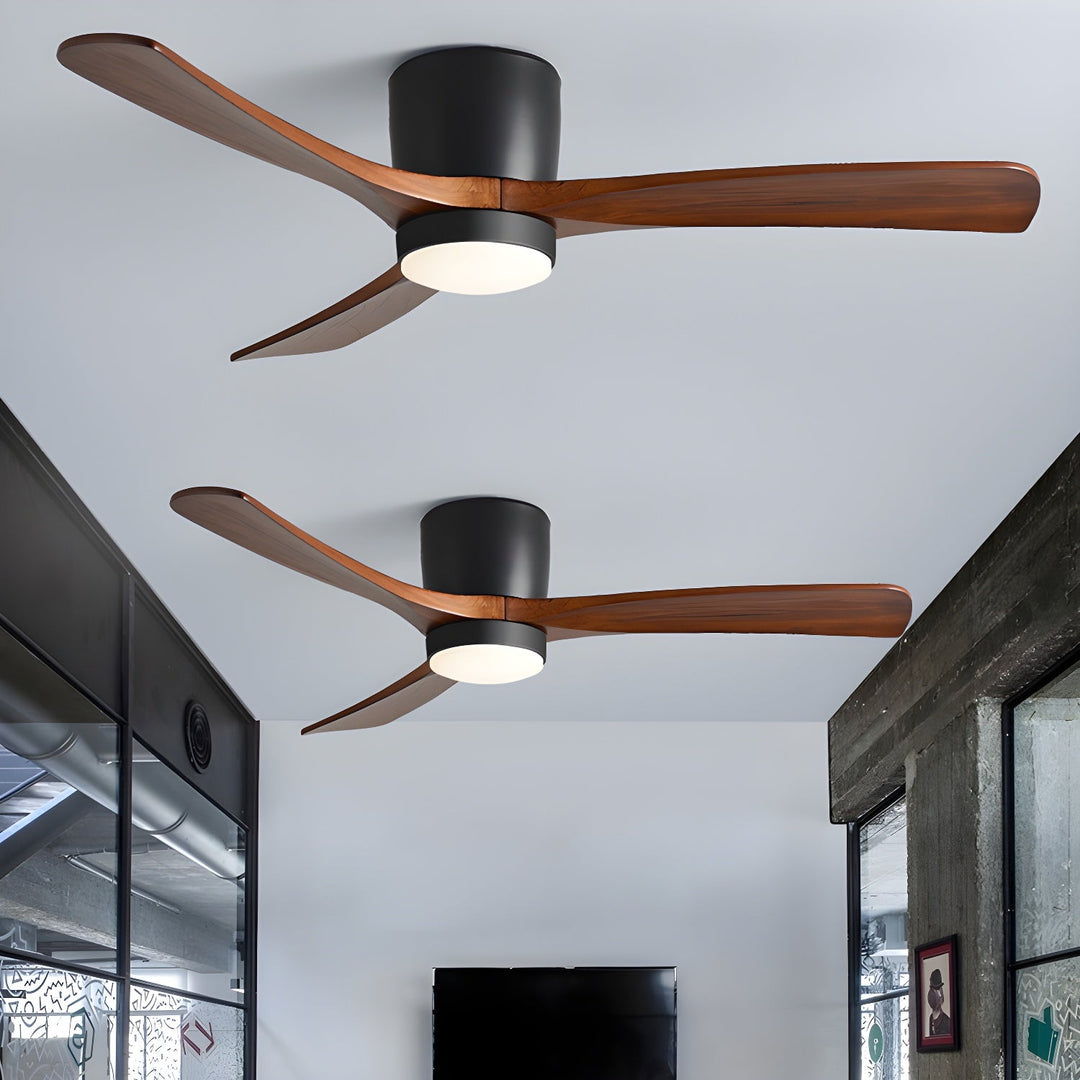 Ventilateur de Plafond Ezra en Bois avec Lumière