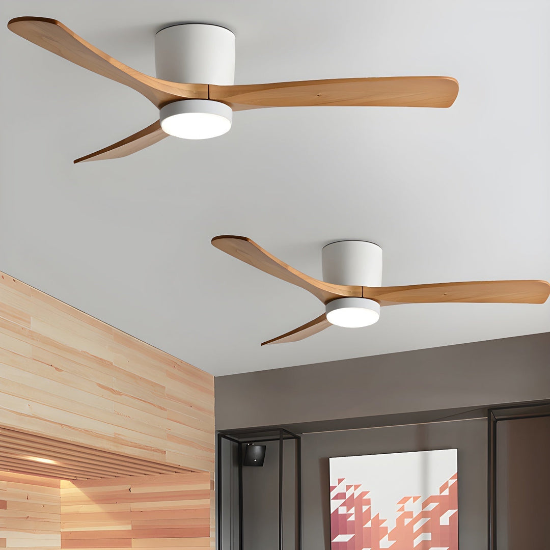 Ventilateur de Plafond Ezra en Bois avec Lumière