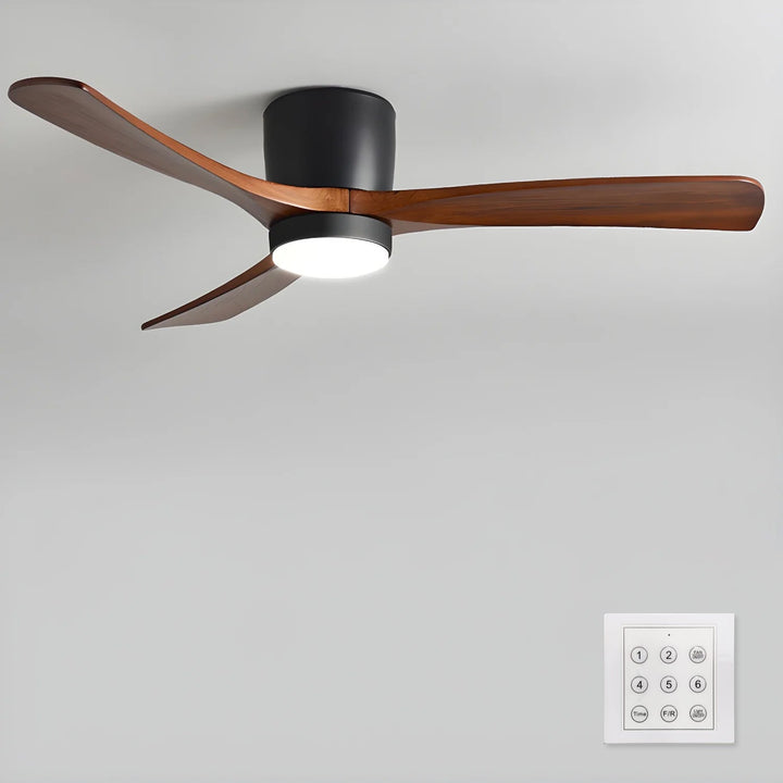 Plafonnier Ventilateur Moderne en Bois Elena