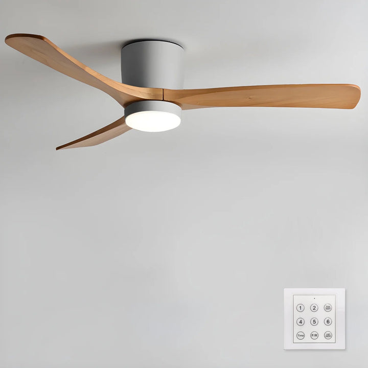 Ventilateur de Plafond Ezra en Bois avec Lumière