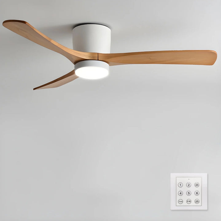 Ventilateur de Plafond Ezra en Bois avec Lumière