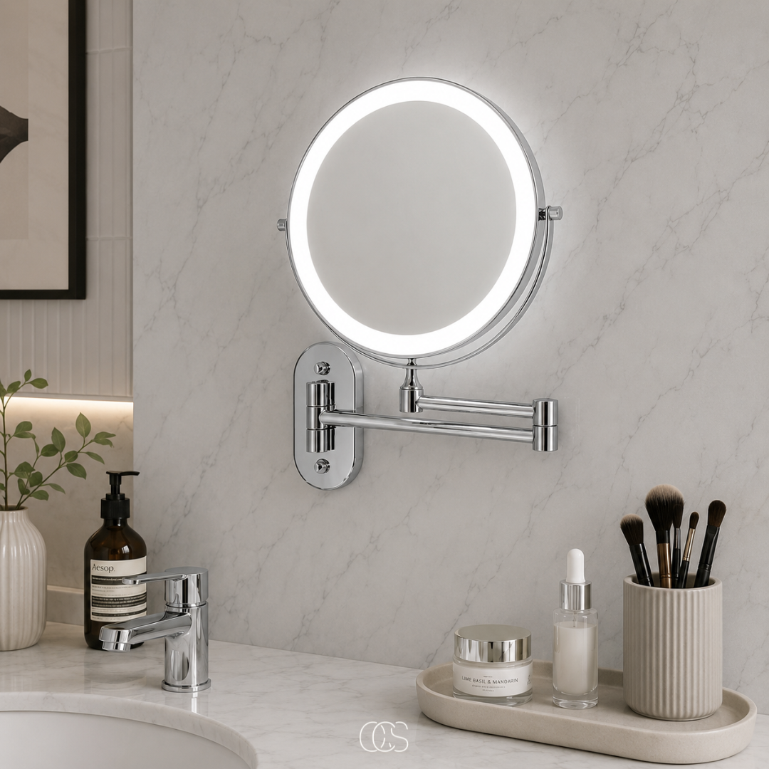 Miroir de Salle de Bain LED Rechargeable - Sans Fil et Orientable