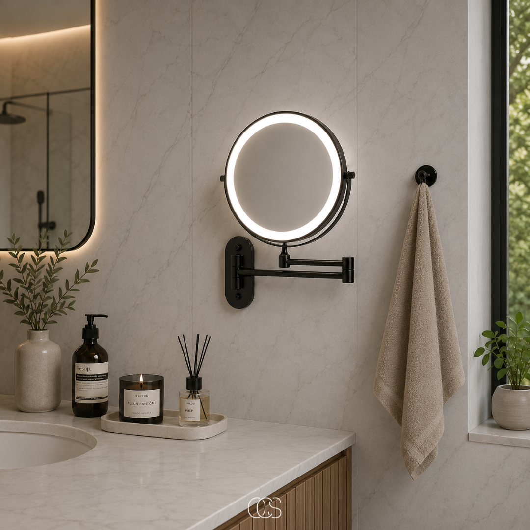 Miroir de Salle de Bain LED Rechargeable - Sans Fil et Orientable