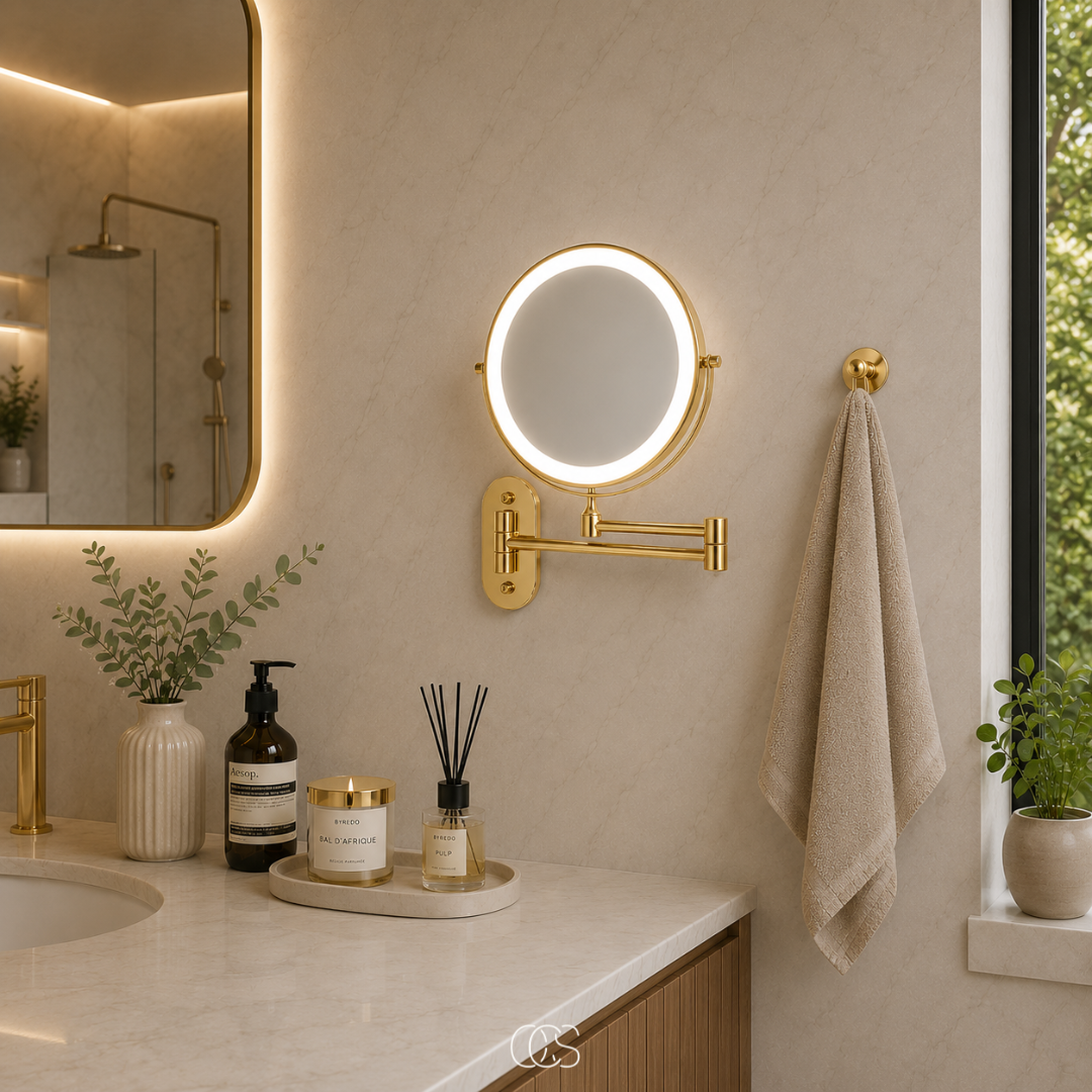Miroir de Salle de Bain LED Rechargeable - Sans Fil et Orientable