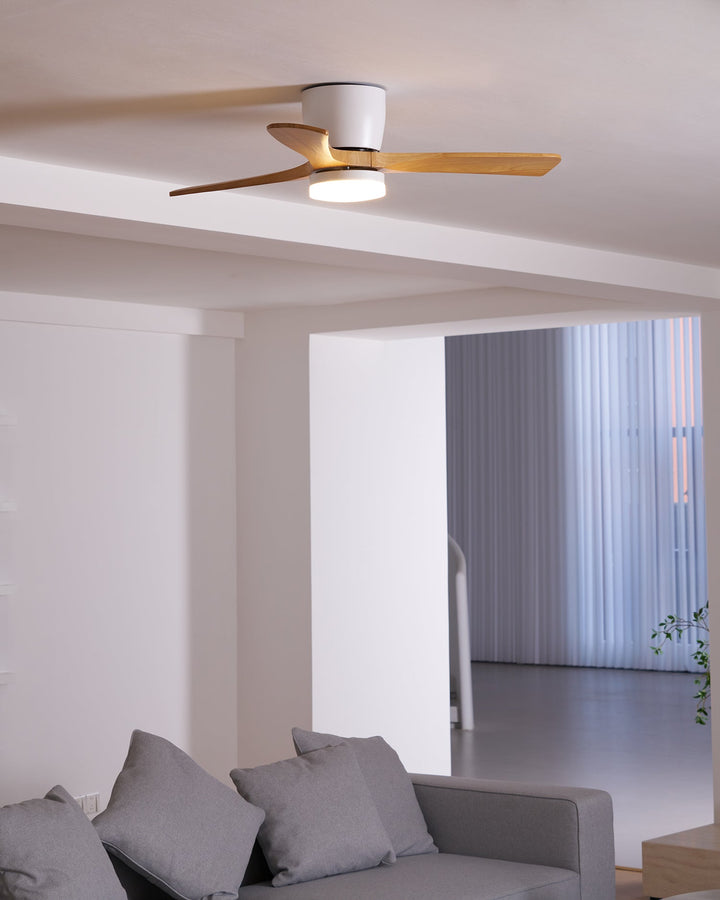 Ventilateur de Plafond Ezra en Bois avec Lumière