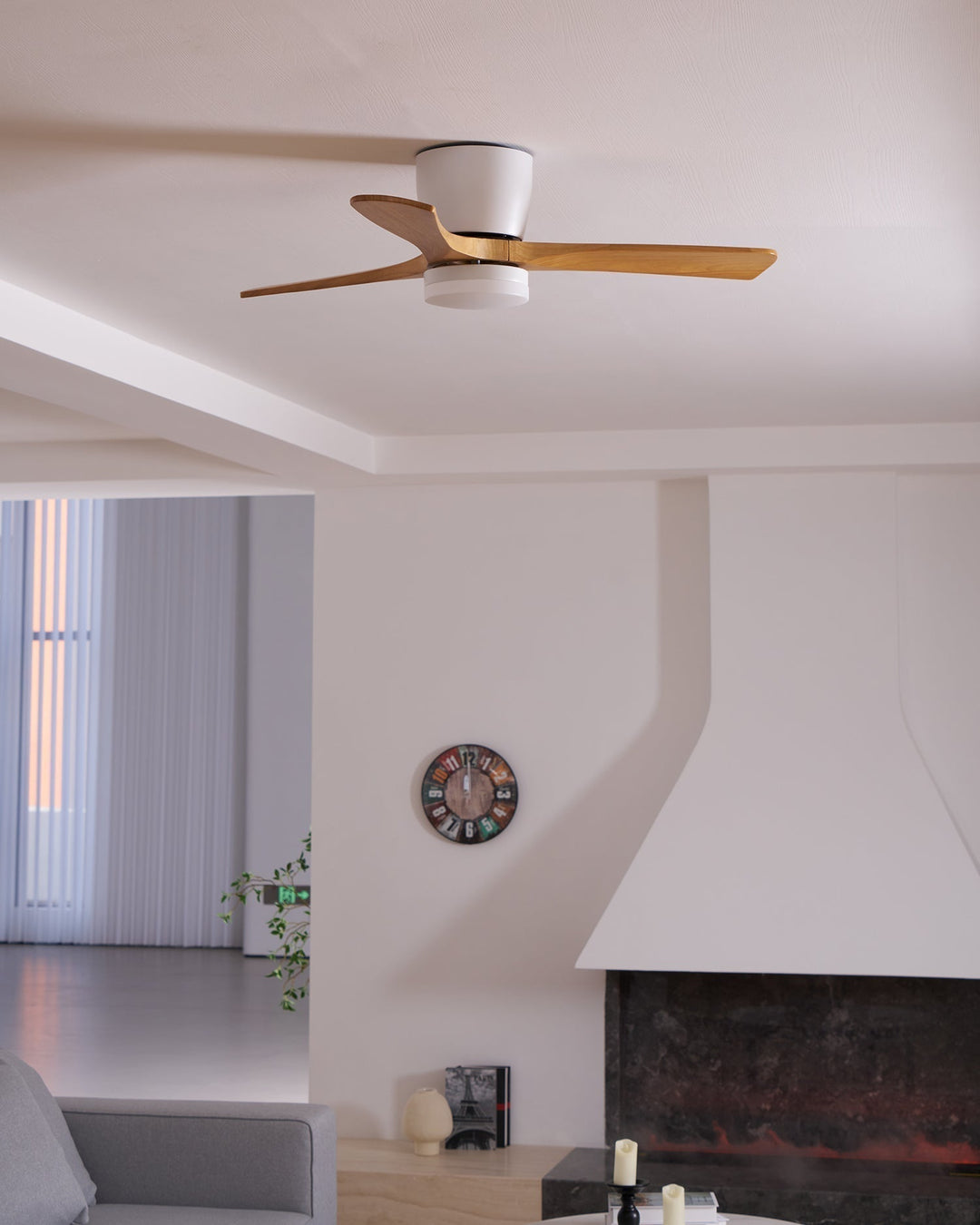 Plafonnier Ventilateur Moderne en Bois Elena