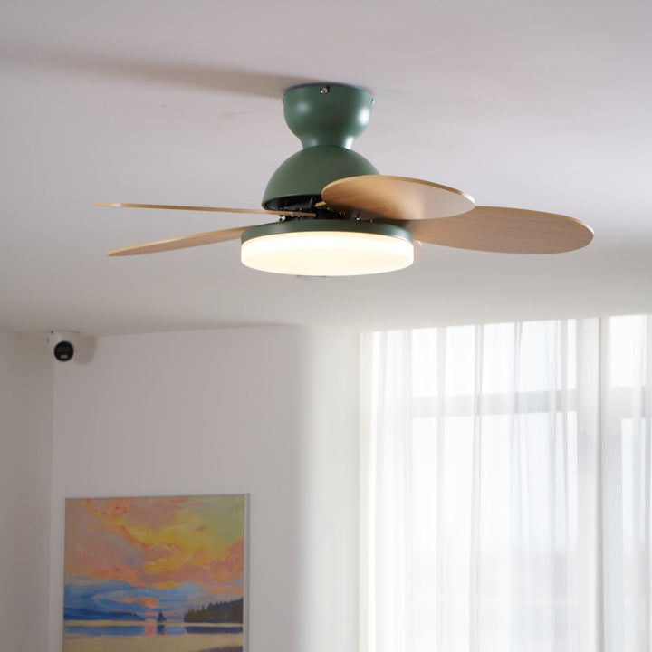 Plafonnier Ventilateur Liora en Verre Coloré pour Enfants