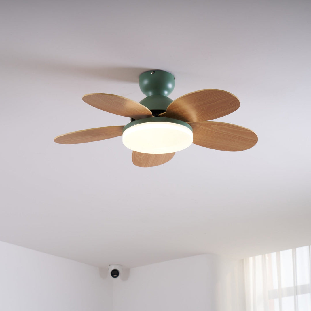 Plafonnier Ventilateur Liora en Verre Coloré pour Enfants