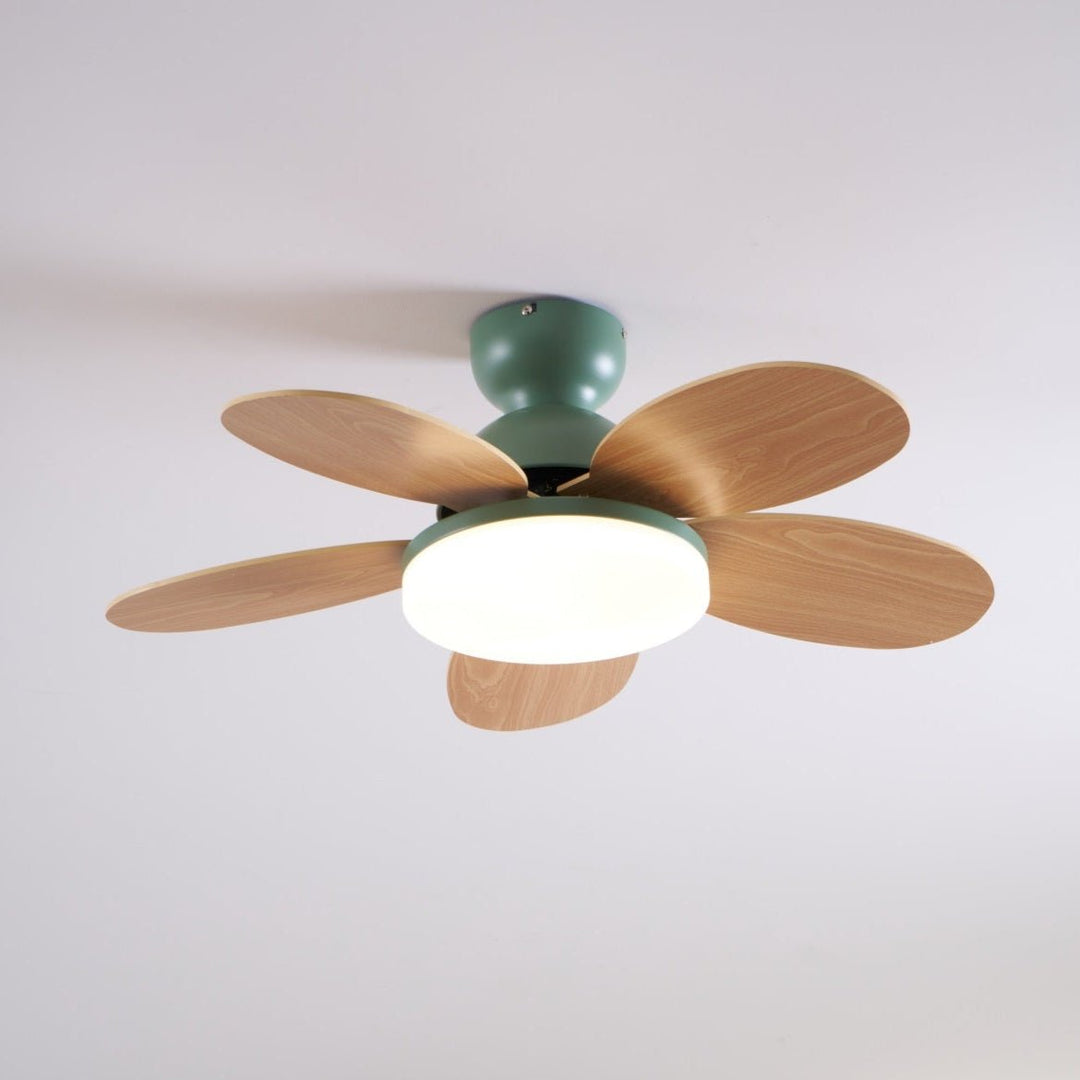 Plafonnier Ventilateur Liora en Verre Coloré pour Enfants